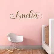 Wall Decals Wall Sticker Custom Name Lettering Name Decal Simple Decals Baby Girl Nursery Personalised Wallpapers Vinyl 76x22cm