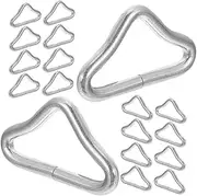 50pcs Triangle Ring DIY Trampoline Buckles Portable Trampoline Buckles Triangle Buckles Trampoline Accessory Professional Trampoline Rings Outdoor Buckle Compact Trampoline Parts