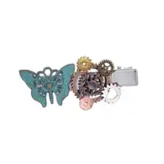 3PCS Steampunk Gear Butterfly Women's Hair Clip Goth Punk Vintage Hair Accessories Jewelry for Women 02 TYPE