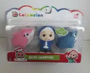 Cocomelon Rubber Bath Pool Squirters Baby Sharks Toy JJ and Friends Jazwares