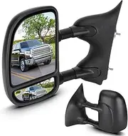 Towing Mirrors Compatible with Ford Excursion 2001 2002 2003 2004 2005, F-250 F-350 Super Duty 1999-2007 with Power Heated Manual Folding Telescoping Pair