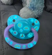 Glow In The Dark Deco Adult Pacifier - Stars and Moons