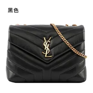 YSL LOU LOU V紋金鍊小牛皮斜背包(任選) 494699 DV727