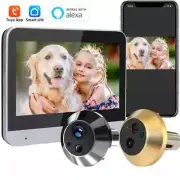 Tuya Smart WiFi Peephole Video Door Cameras Security one-way Audio Night Vision