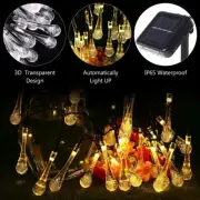 CRYSTAL LED WATER DROP SOLAR LIGHT FOR WEDDING, PATIO, GARDEN, YARD, TREE, PARTY