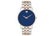 Movado Two-Tone Steel Blue Dial Men's Swiss Made Watch - 607267