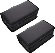 2Pcs Capacity Zipper Case Portable Disc Storage Holder for Compact and Disc Bag for Music Lovers and Collectors