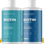 Volumizing Biotin Shampoo and Conditioner Set - Sulfate Free Biotin Hair Conditioner for Dry Hair Damage and Biotin Shampoo B Complex with Keratin Jojoba and Argan Oil for Scalp and Hair treatment (Biotin, 475 ml (Pack of 2))