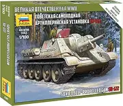 Zvezda 1/100 Scale SU-122 Soviet S.P. Gun WWII Plastic Model Kit