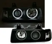 Mga headlight for BMW 3 Series E36 90-99 Coupe Cabrio Angel Mata Itim LPBM70WS X