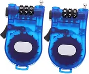 GRIRIW 2pcs Retractable Cable Lock for Suitcases and Luggage Adjustable Wire Lock for Travel Closet Security Compact and Stylish Protection