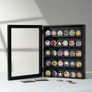Knife Medals Poker Chips Figurines Challenge Coins Display Case Box Pins GIFT