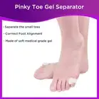 Silicone Gel Pinky Toe Gel Silicone Separator Corrector HalluxValgus Relief 2pc