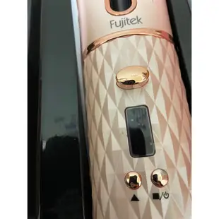 Fujitek 富士電通 無線充電自動捲髮棒FTB-C51粉色(無線捲髮 /USB充電/旅遊出國方便)