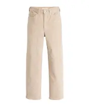 Levi's Ribcage Straight-Leg Corduroy Pants 23,24,28 white Swan