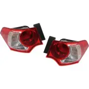 Halogen Tail Light Set For 2009-2010 Acura TSX Outer Clear/Red w/ Bulbs 2Pcs