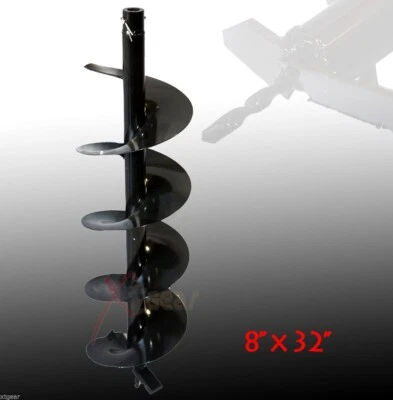 New 8"x 32"Depth Earth Auger Bit for One-Man Post Hole Digger 3/4" Female Drive
