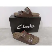 在飛比找蝦皮購物優惠-Clarks 涼鞋,純皮革,舒適,24 小時內發貨,拖鞋 C