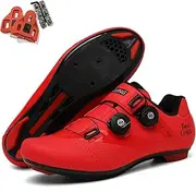 [PENXZT] Mens Womens Cycling Shoes Breathable Compatible with Peloton Look SPD SPD-SL Delta Cleats Indoor/Outdoor Road Bike Riding Shoes