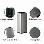 Universal Steel Knife Block Knives Holder Storage Rack Kitchen Stand Tool AU