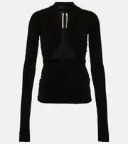 [Rick Owens] Rick Owens Cutout jersey top AU 16 black