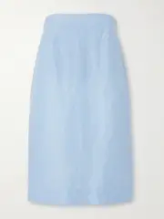 [BONDI BORN] BONDI BORN - Bormio Strapless Poplin Mini Dress - Blue - medium medium Blue