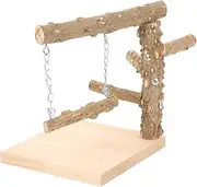 HOMOBABE Parrot Perch Stand Natural Wood Bird Training Rack for Pet Birds Decorative Tabletop Birdcage Accessory for Exercise and Rest Safe and Stylish Home Decor