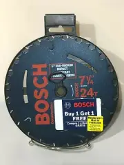 Bosch Construction C3 Sub-Micro impact Dyanite Carbide Saw Blade 7+1/4~24 Teeth