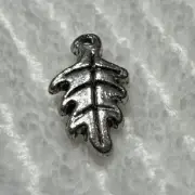 Silver Metal Alloy Leaf Charm 15 Pieces
