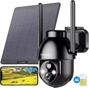 4G LTE Cellular Security Camera, Solar Security Cameras Wireless Outdoor, Solar