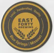 East Forty Brewing Beer Coaster Blue Springs MO