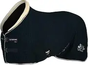 Dylan Thermo Blanket with Faux Fur Collar - Dark Navy - 72 in