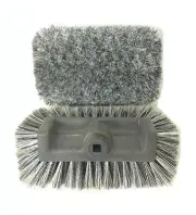 TWO 10 inch Quad Head Car Truck RV Boat Wash Bristles Brush Heads with ONE Pole