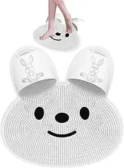 Non-Slip Silicone Massage Pad - Bunny Shape Foot Cleaner Brush | Exfoliate And Massage Feet Without Bending Over, Improve Foot Appearance - White