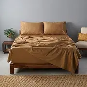 Weddingly CEA certified 100% Giza egyptian cotton sheets|4 piece set|Accredited Gold seal|Deep pocket|Extra Long staple|Sateen Weave|5 star Luxury|High fabric strength,Uniform &soft| (Twin XL,Taupe)