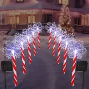 5 Pcs Solar Christmas Snowflake Pathway Lights 40cm