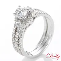 在飛比找ETMall東森購物網優惠-Dolly 18K金 求婚戒0.50克拉完美車工鑽石戒指(0