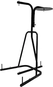 Boxing Punching Bag Rack - Heavy Duty Boxing Stand - Commerical Grade - Black