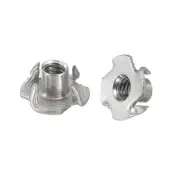 25pcs 1/4"-20 T-nut 304 Stainless Steel 4 Pronged Tee Nuts Threaded Insertion