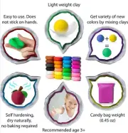 Artsity Air Dry Clay, 24 Color Modeling Set with 3 Sculpting Tools, Magic Foam C