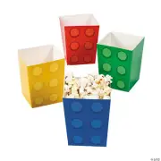 Block Popcorn Boxes...12 PACK...Building Bricks Table Decoration