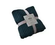 Skin-friendly Soft Throw Blanket Polyester Air Conditioned Blanket for Sofa-Atrovirens