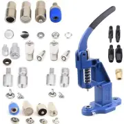 Hand Press Machine Set with Dies for Snap Buttons, Grommet Eyelets and Rivets