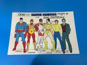 HANNA BARBERA SUPER POWERS SIZE COMPARISON POSTER PIN UP NEW (FIRESTORM CYBORG)