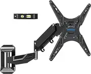 MOUNTUP Height Adjustable TV Wall Mount, TV Mount for Most 26-55 Inch TVs, Gas Spring Full Motion TV Wall Mount Bracket, Swivel Tilt Single Articulating Arm, Fits Max VESA 400x400mm, 11-44lbs MU0037