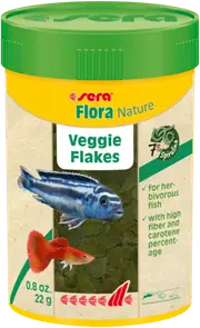 Sera Flora Nature Veggie Flakes Food - 22g (45301)