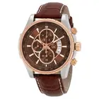 GC Guess Mens Technoclass Brown Leather strap Watch X81002G4S