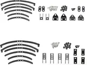Steel Front Rear Suspension Leaf Type Compatible with RC 1:14 Tamiya Tractor Model Truck