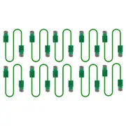 10x Cruxtec Universal Ultra-Thin CAT6A U/UTP Ethernet LAN Cable Cord 1m Green