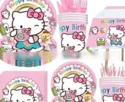 82pcs Hello Kitty Street Birthday Party Supplies Banner Balloons Set Decoration